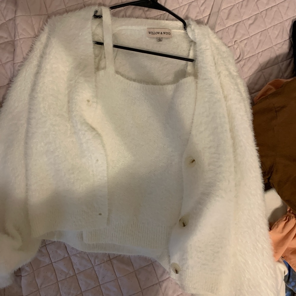 White sweater and top